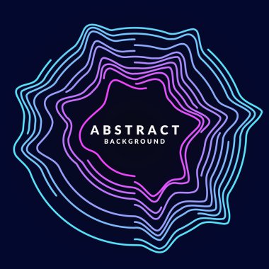 Arka plan dinamik bir dalgalar, parlak renkli bir tarzda hatları ile