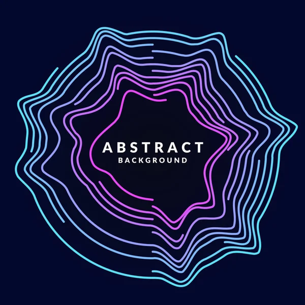 Fondo abstracto con ondas dinámicas, líneas en un estilo colorido brillante — Archivo Imágenes Vectoriales