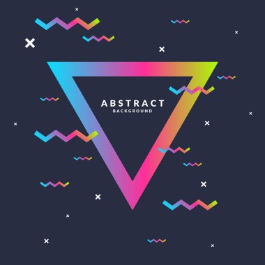 Popüler sanat geometrik arka plan düz, minimalist Memphis tarzı ile. Vektör poster elemanları ile.