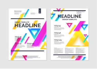 İş, modern günlük için broşür şablonu.