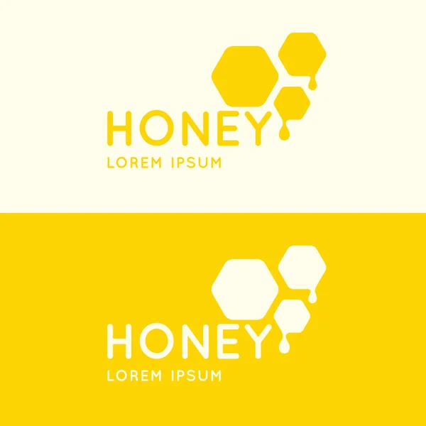 Logo de miel de abeja. Logo moderno y con estilo para la apicultura . — Archivo Imágenes Vectoriales