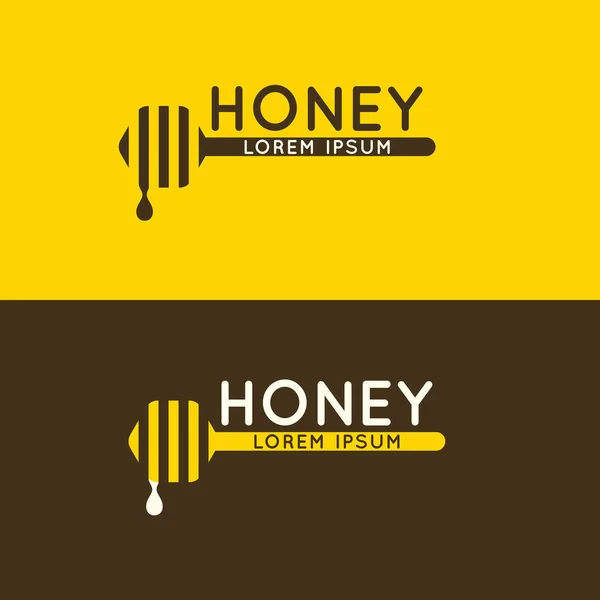 Logo de miel de abeja. Logo moderno y con estilo para la apicultura . — Archivo Imágenes Vectoriales