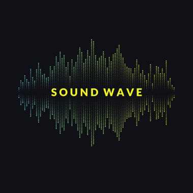 Eşitleyici biçiminde müzik dalgasının vektör illüstrasyonu