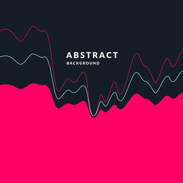 Fond abstrait vectoriel avec des ondes dynamiques colorées . — Image vectorielle