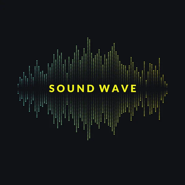 Vector illustration of music wave in the form of the equalizer — Stock Vector