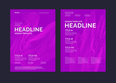 Müzik, modern poster hakkında bir dergi için şablon.