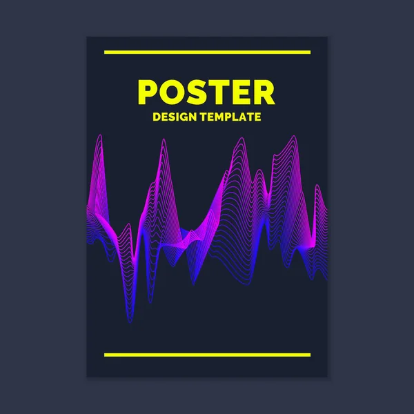 Modèle pour un magazine sur la musique, affiche moderne . — Image vectorielle