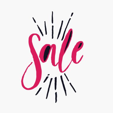 Modern elle çizilmiş yazı ifade. Kaligrafi fırçası ve mürekkep. El yazısı yazıt Satılık