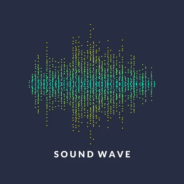 Poster of the sound wave from equalizer. — Stock Vector