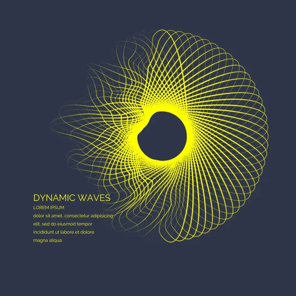 粒子の変形の円の形をしたモダンなベクトル イラスト — ストックベクタ