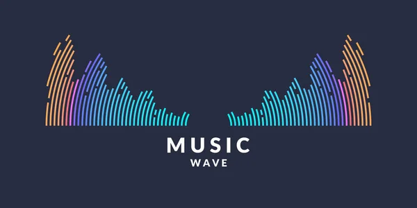 Векторна ілюстрація музичної хвилі у вигляді еквалайзера — стоковий вектор