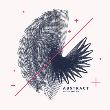 Dinamik dalgalar, çizgi ve parçacıkların oluşturduğu soyut vektör arkaplanı.