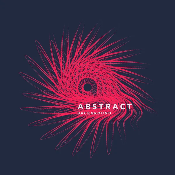 Fondo abstracto vectorial con ondas dinámicas, líneas y partículas. — Vector de stock