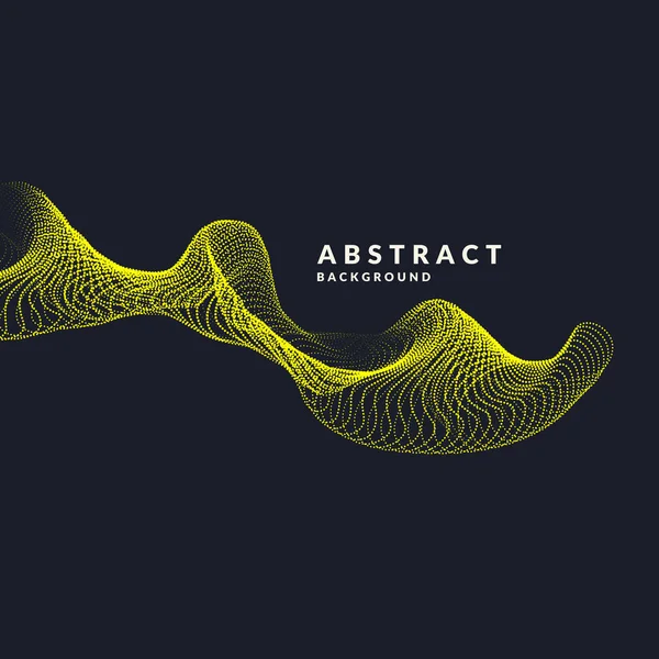 Dinamik dalgalar, çizgi ve parçacıkların oluşturduğu soyut vektör arkaplanı.