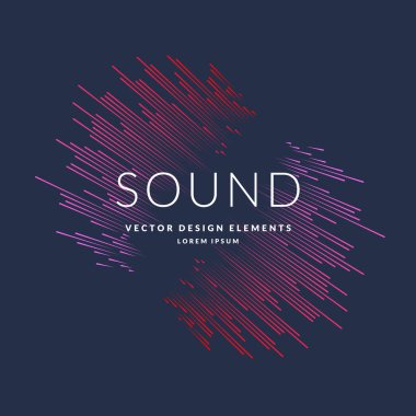 Eşitleyici biçiminde müzik dalgasının vektör illüstrasyonu