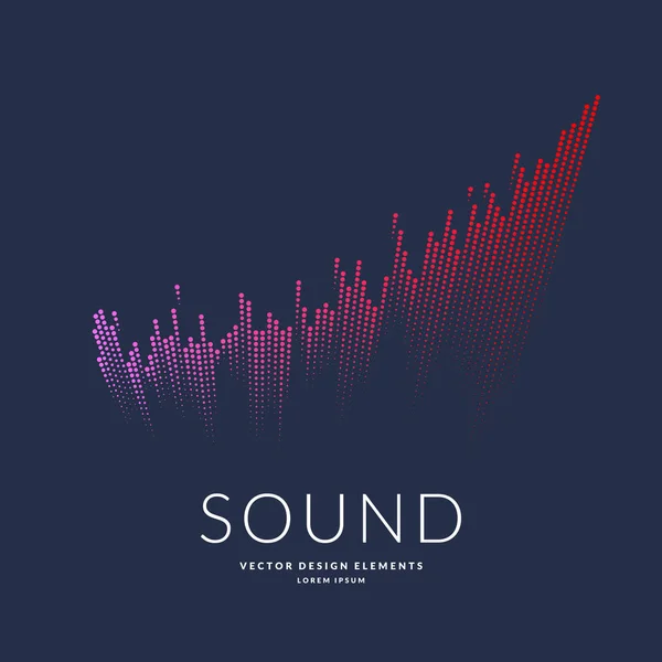 Illustration vectorielle de l'onde musicale sous la forme de l'égaliseur — Image vectorielle