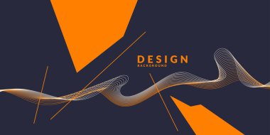 Dinamik dalgalarla soyut vektör arkaplanı.