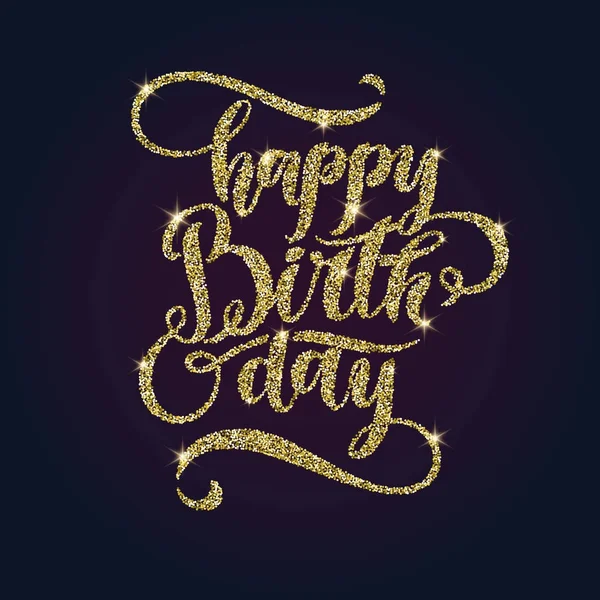 Modern hand drawn lettering Happy Birthday. Handwritten inscriptions for layout and template. — Stock Vector