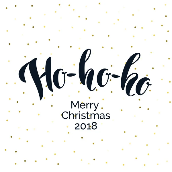Modern hand drawn lettering phrase. Ho-ho-ho, merry Christmas. — Stock Vector
