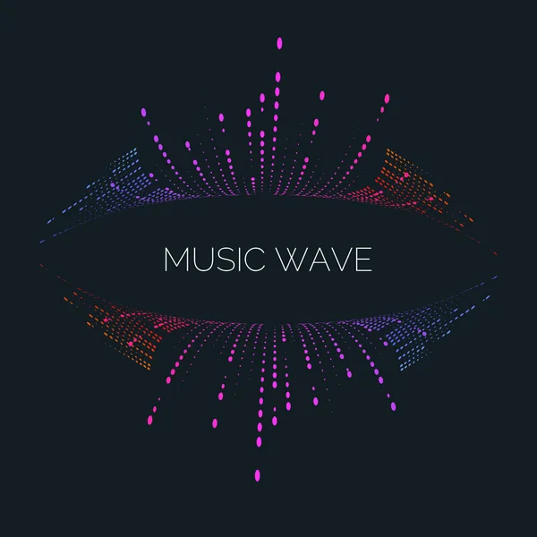 イコライザーの形で音楽の波のベクトルイラスト — ストックベクタ
