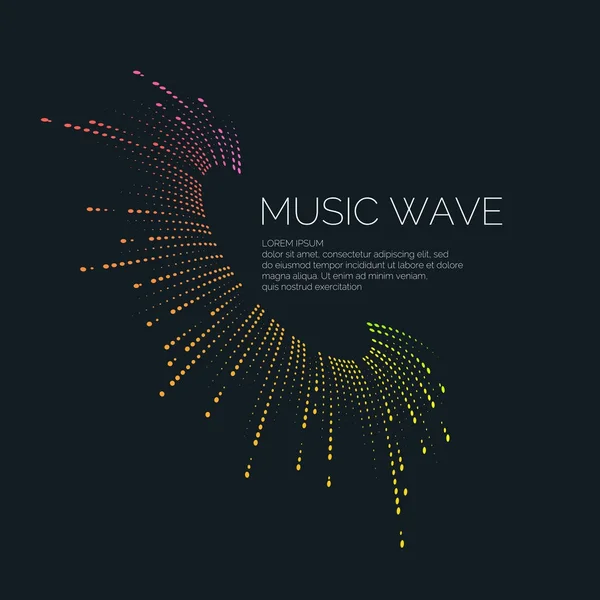 Ilustración vectorial de la onda musical en forma de ecualizador — Vector de stock