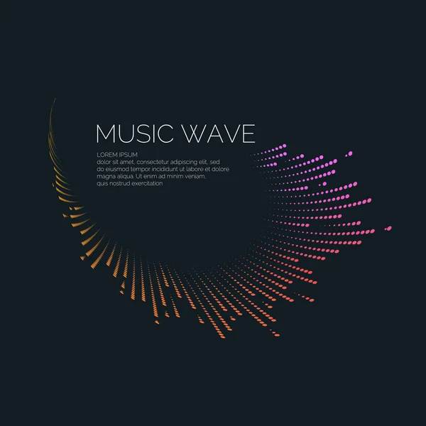 Ilustración vectorial de la onda musical en forma de ecualizador — Vector de stock