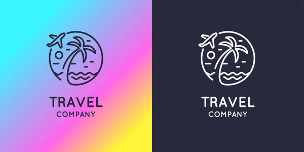 Empresa de viagens logotipo brilhante moderno . — Vetor de Stock