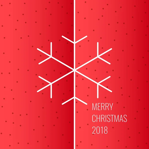 Merry Christmas background in linear minimalistic style. — Stock Vector