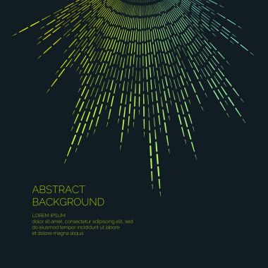 Renkli dinamik dalgalar, çizgi ve parçacıklara sahip soyut vektör arkaplanı.