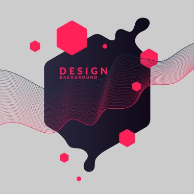 Moda soyut arka plan. Geometrik şekillerin ve sıçramaların bileşimi.