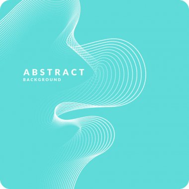 Soyut geometrik ve arka plan dinamik parçacıklar dalgalar. Vektör çizim.