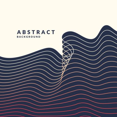 Soyut geometrik arka plan dinamik dalgalar ile. Vektör çizim