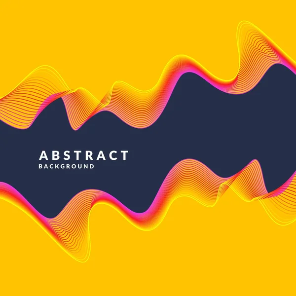 Abstract geometric background with dynamic waves. Vector illustration — Stock Vector