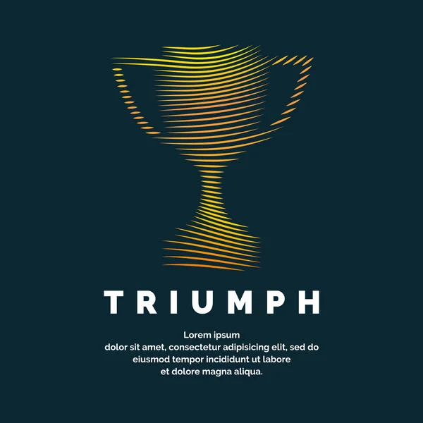 La Coupe des Champions. Trophée sportif, un prix à gagner . — Image vectorielle