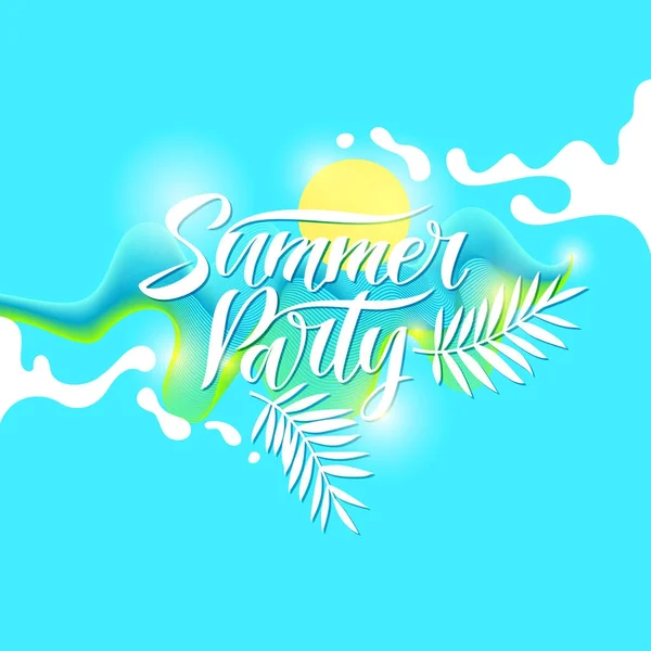 Cartel de moda Fiesta de verano en estilo abstracto. Fondo vectorial . — Vector de stock