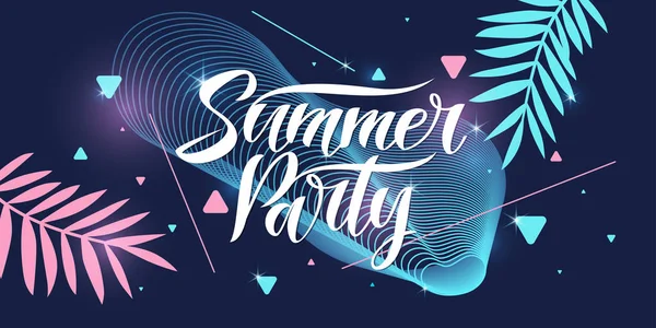 Fashion poster night party in abstract style. Vector background. — Stock Vector