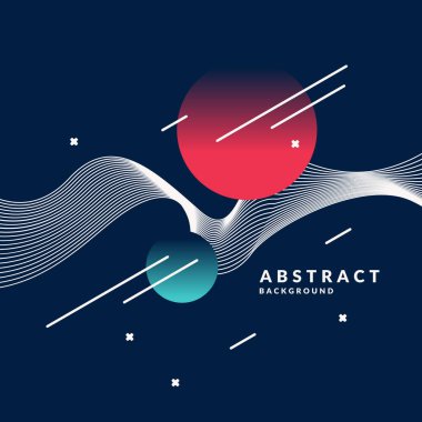 Minimalist tarzda bir dinamik dalgalar ile parlak arka plan.