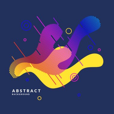 Parlak poster ile sıçramak. Resimde en az düz stil