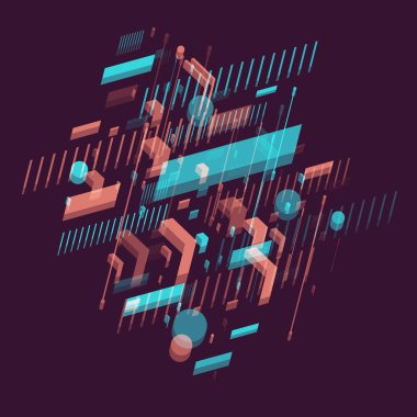 Modern arka plan. Geometrik şekiller bileşimi