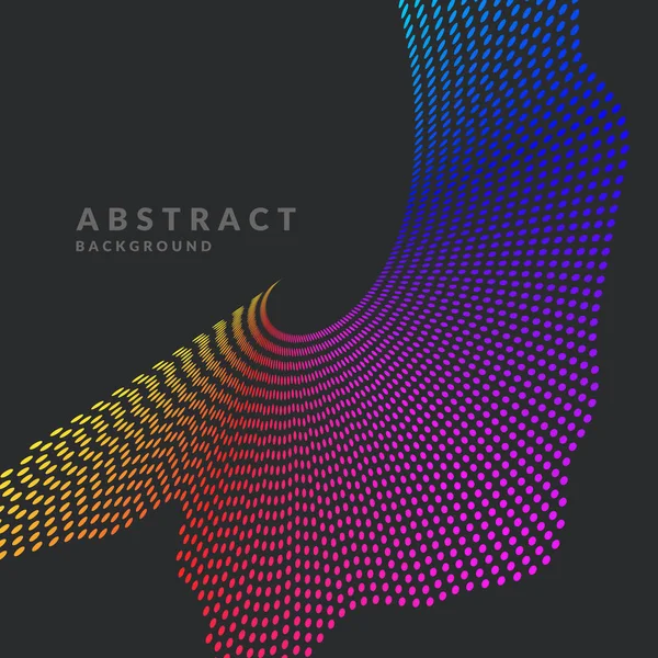 ベクトル抽象的な背景と色の動的波、線、粒子. — ストックベクタ
