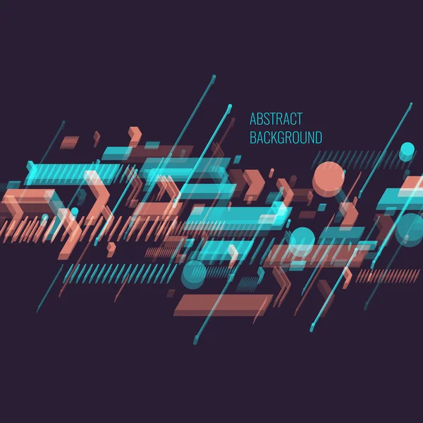 Fundal abstract la modă. Compoziția formelor geometrice — Vector de stoc