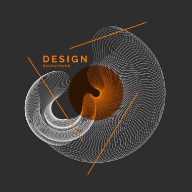 Minimalist tarzda bir dinamik dalgalar ile parlak arka plan.