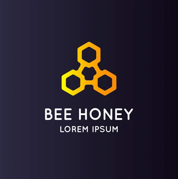 Logo arı tatlım. Şık ve modern işareti ürünleri apiculture için. — Stok Vektör