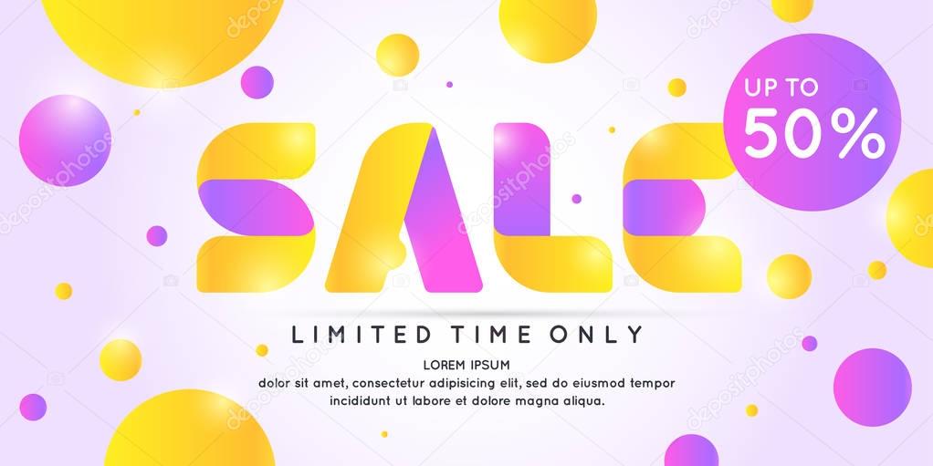 Best sale banner. Original poster for discount. Bright abstract background with text.