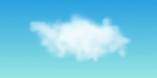 Transparentní bílý mrak na obloze. Realistické ilustrace. — Stockový vektor