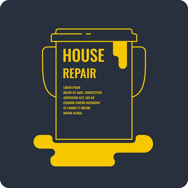 Flat House repair poster. — Stock Vector