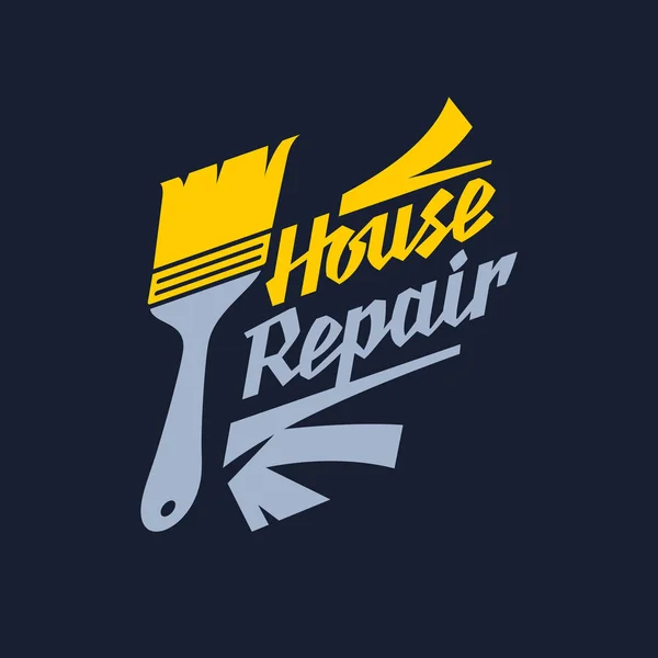 Ferramenta manual para renovação e construção de casas. Vintage House cartaz de reparação . — Vetor de Stock