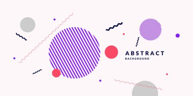 Retro soyut geometrik arka plan. Düz figürlü poster..