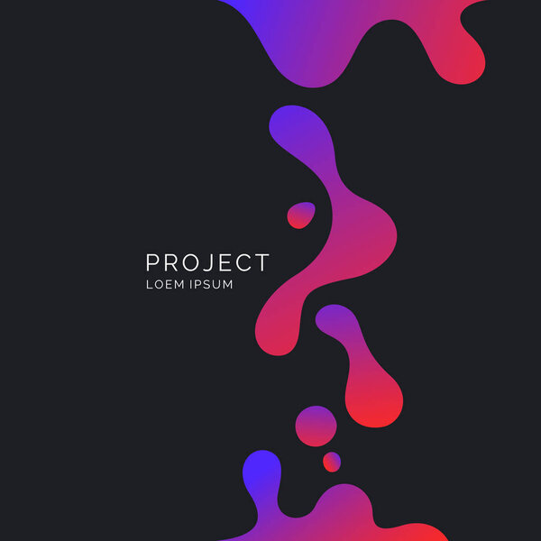 Яркий постер с брызгами. Иллюстрация минимальный плоский стиль
