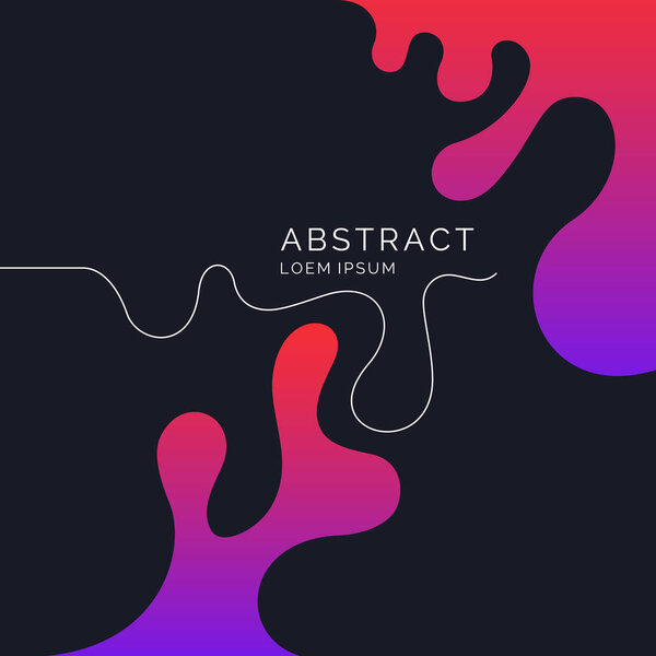 Яркий постер с брызгами. Иллюстрация минимальный плоский стиль
